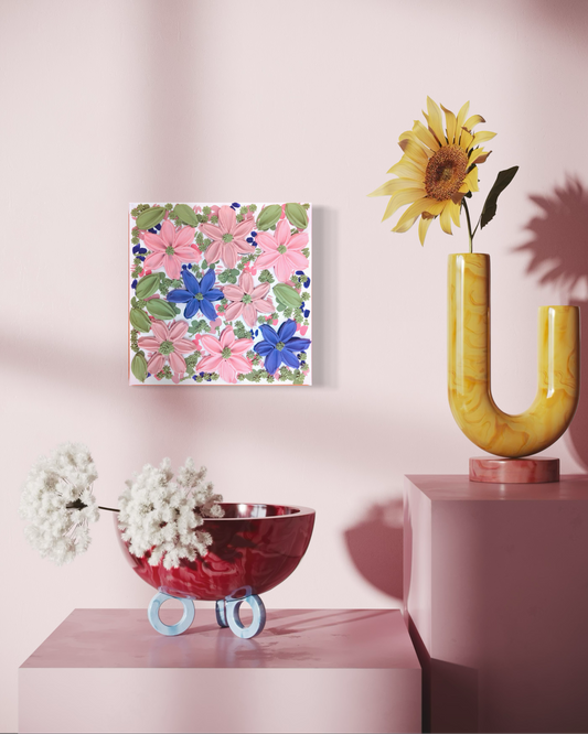 * The Blush Enchanted Garden on a 10x10 Canvas