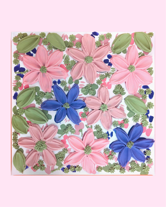 * The Blush Enchanted Garden on a 10x10 Canvas