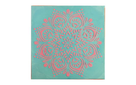Blush Mandala Dream on a 12x12 Canvas