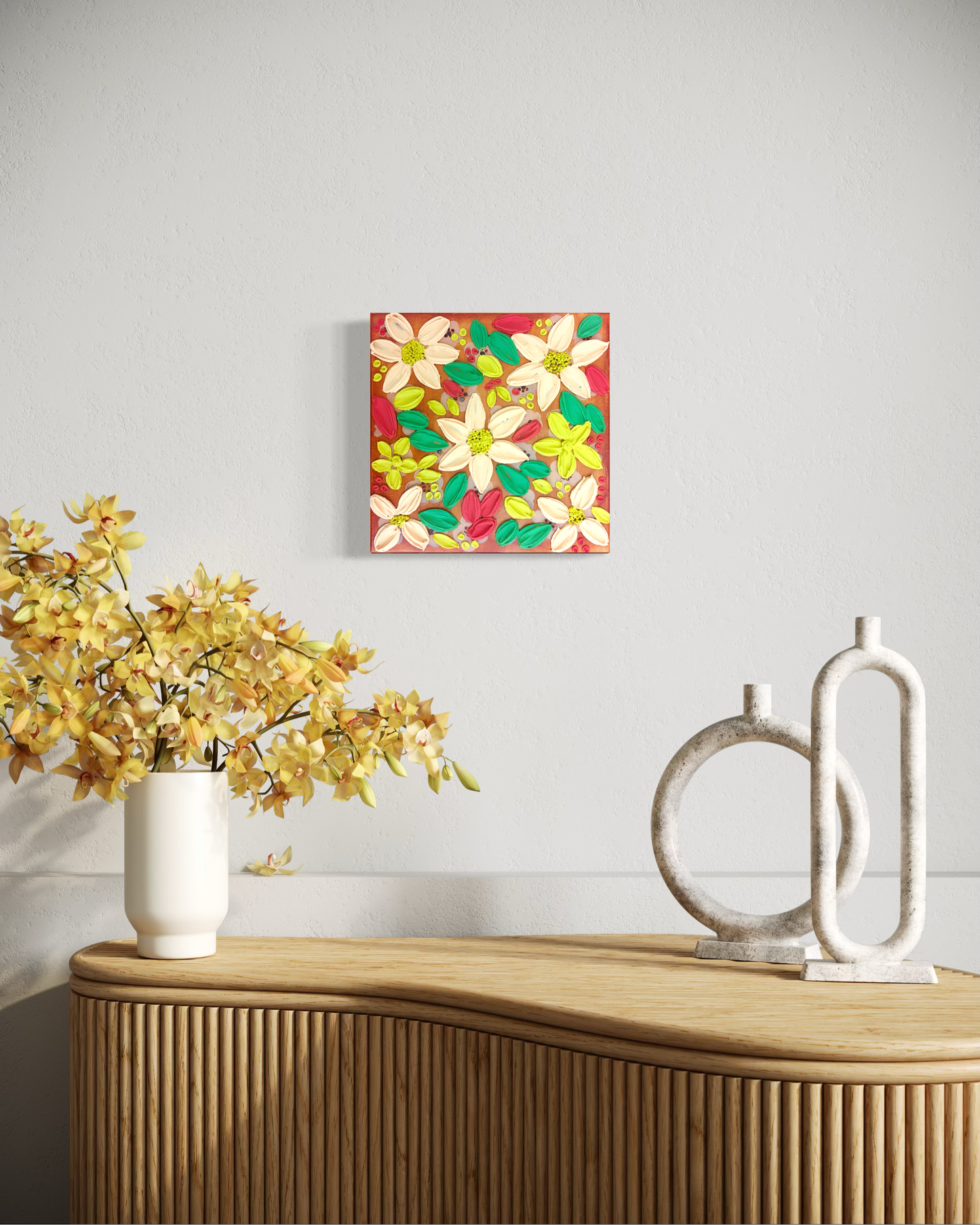 “Joy in Full Bloom” On a 10x10 Canvas