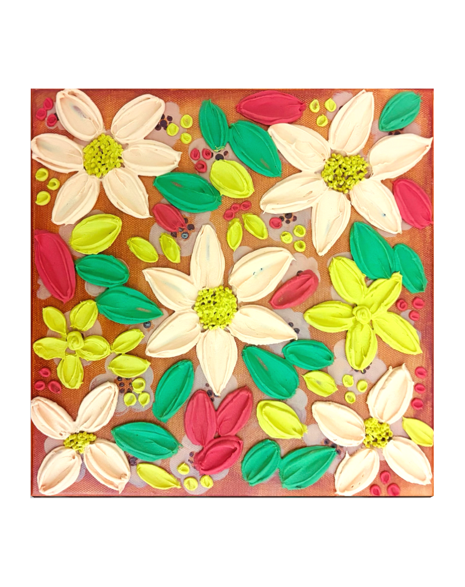 “Joy in Full Bloom” On a 10x10 Canvas