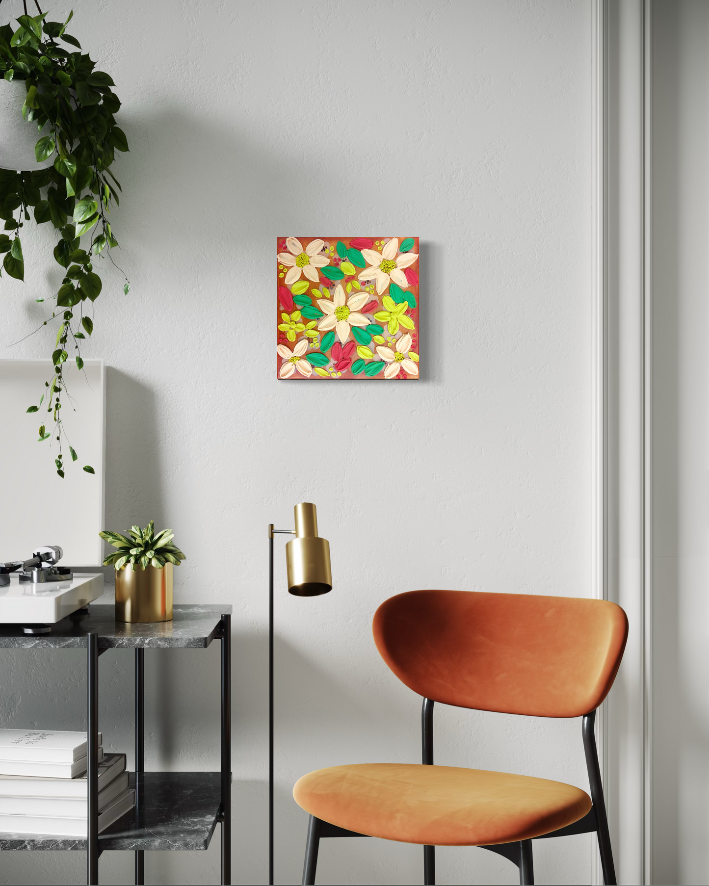 “Joy in Full Bloom” On a 10x10 Canvas